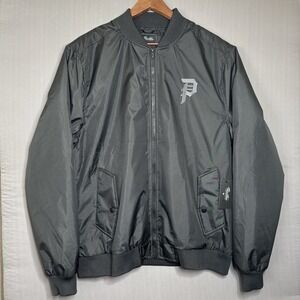 Primitive Skateboarding Men's Bomber Jacket Black L Full Zip Skate Streetwear